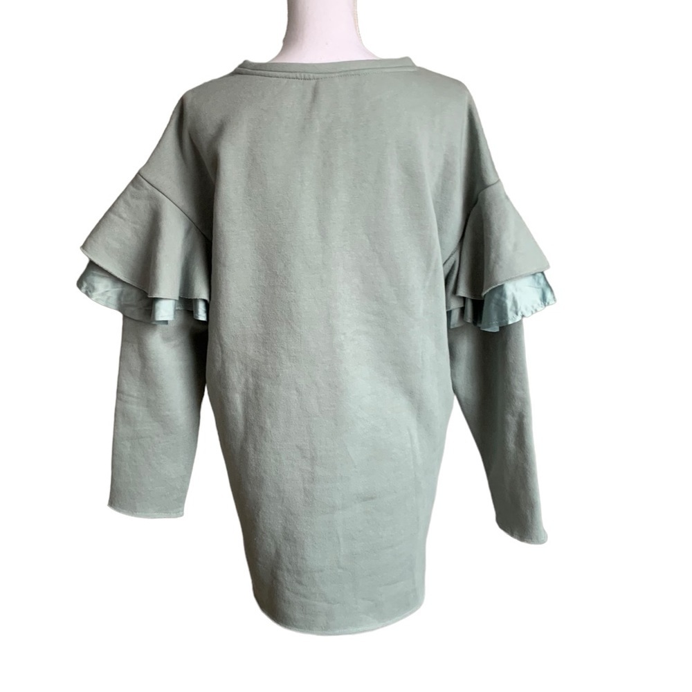 H&M Sweatshirt Dress Ruffle Size Small - Picture 3 of 15